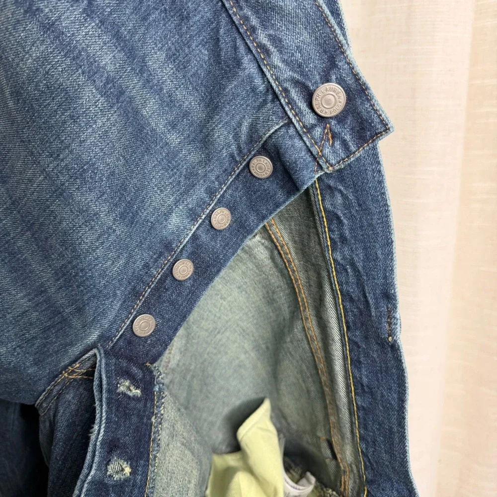Polo Ralph Lauren Expedition Vintage Classic Fit Patchwork Jeans Blue Mens 38/32